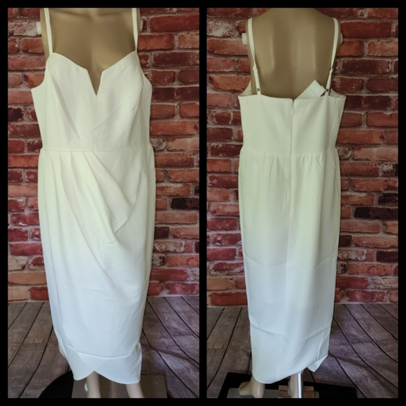 City Chic White Midi Dress 14 & 20 NWT - Picture 3 of 4